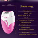 kemei KM189A rechargeable lady epilator electric hair removal device
