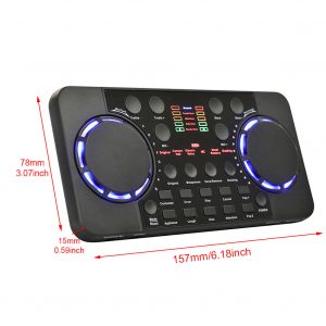 Pro Live Streaming Sound Card BT 4.0 Audio Interface Mixer