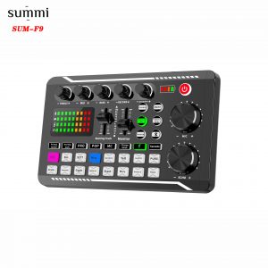 SUM-F9 Professional Live Sound Card Support BT4.0 Audio Noise Canceling Mixer