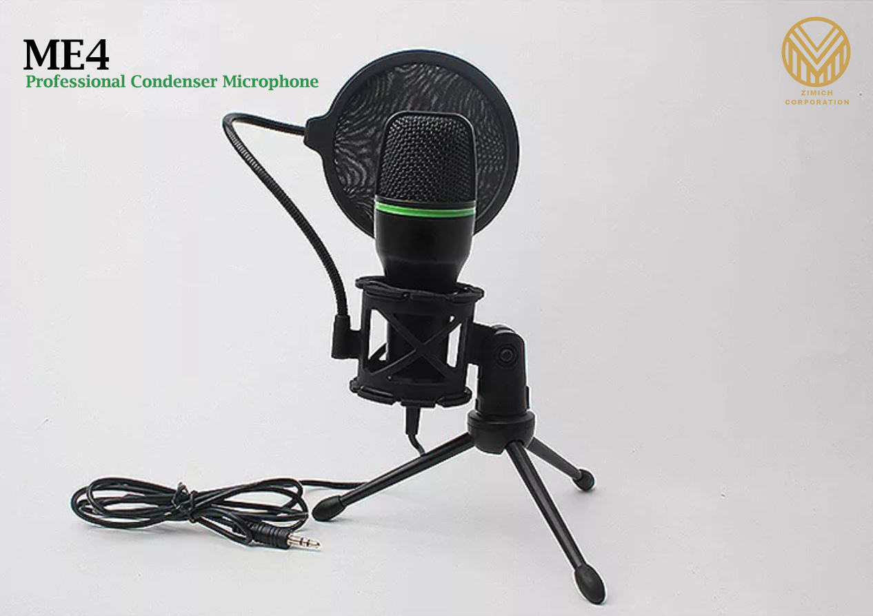 ME4 professional Recording live broadcasting Wired 3.5mm condenser microphone 